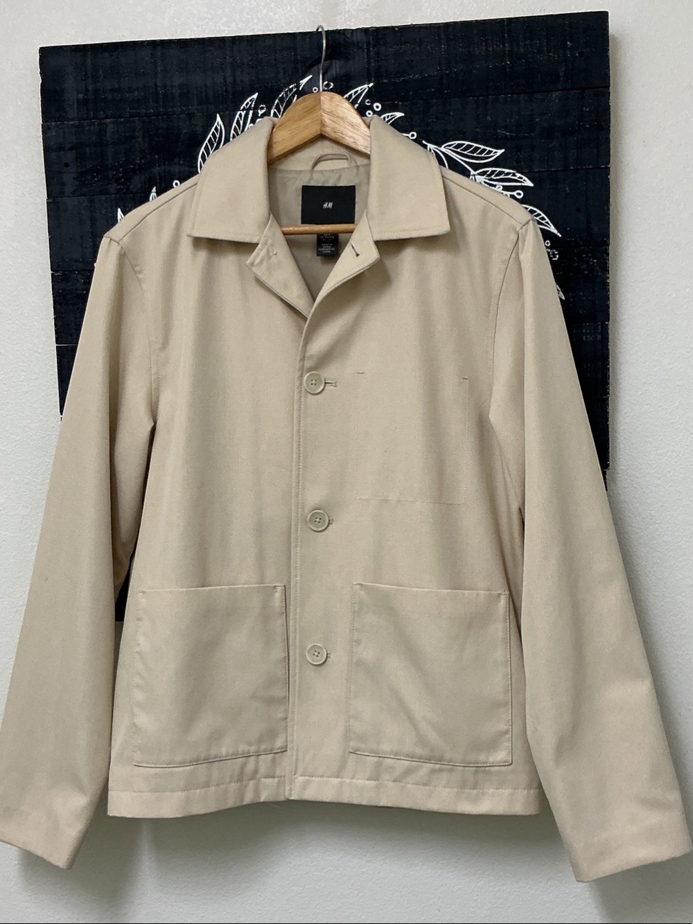 H&M Men's Cream Jacket - Small